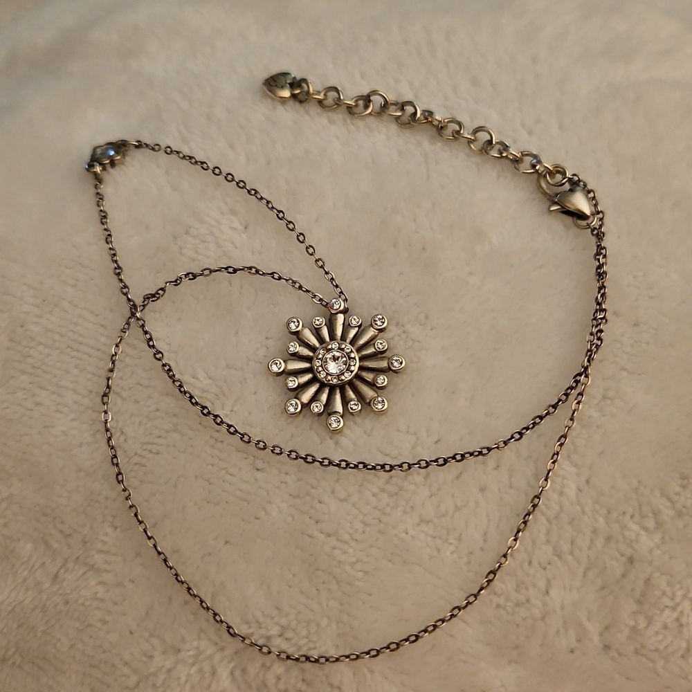 BRIGHTON Mira Silver Sunburst Crystal Pendant Necklace - Picture 6 of 10